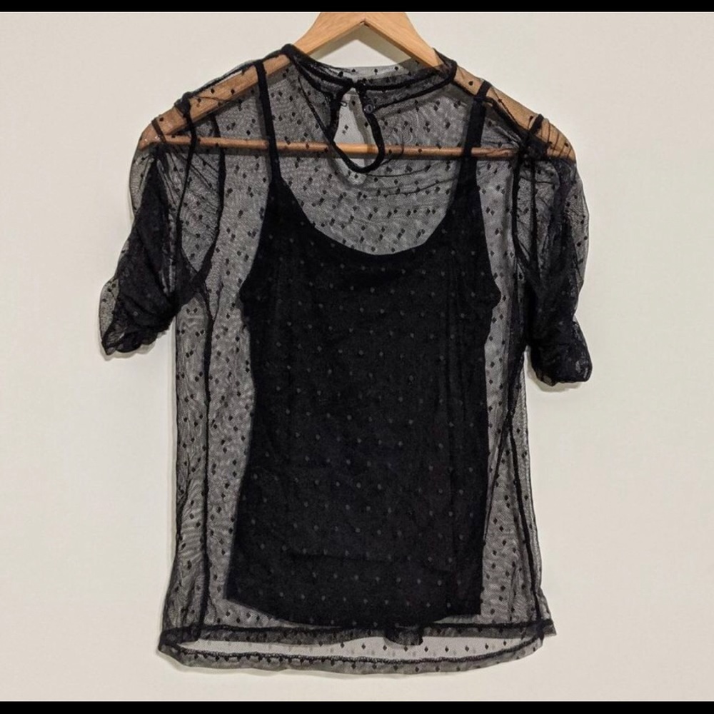 Velvet Torch LA Tank with Mesh Overlay XL